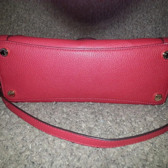 MICHAEL KORS-Collins-Red Leather Satchel w/Shoulder Strap-NEW WITH TAGS - Picture 6 of 8